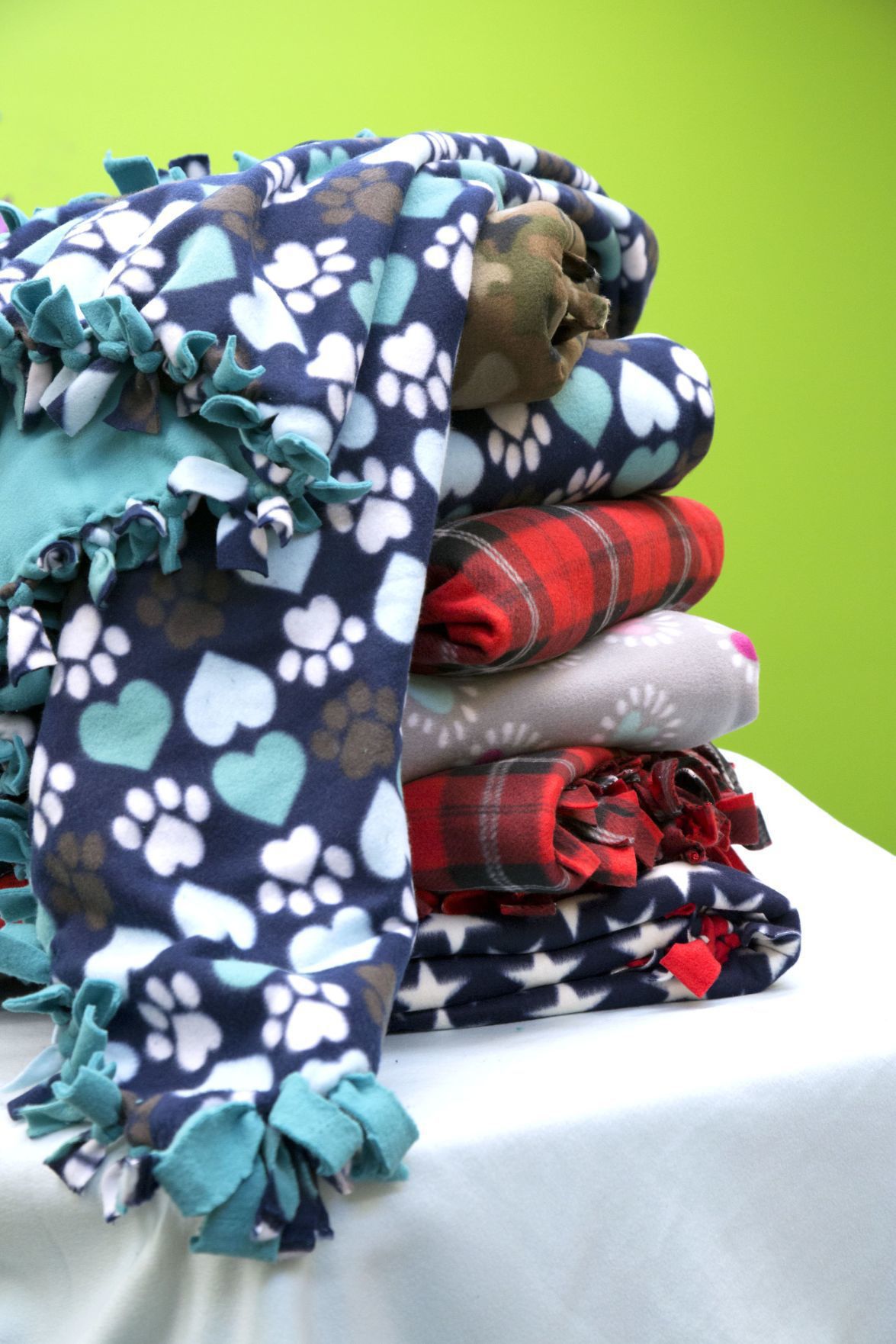No-sew fleece blankets